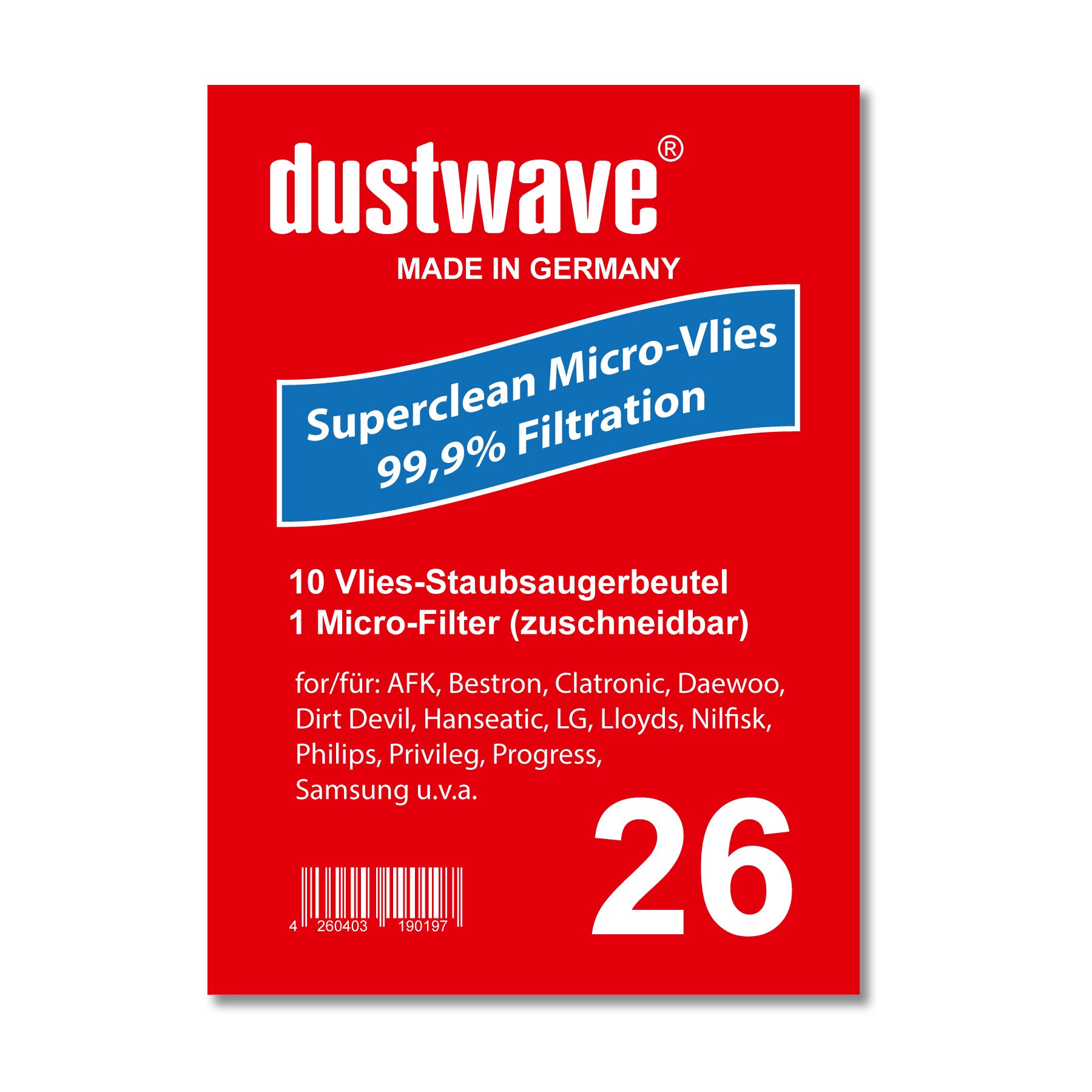 10 Sacchetti Per Aspirapolvere SANYO SC 615 + Microfiltro - Made In Germany - Confezione Risparmio