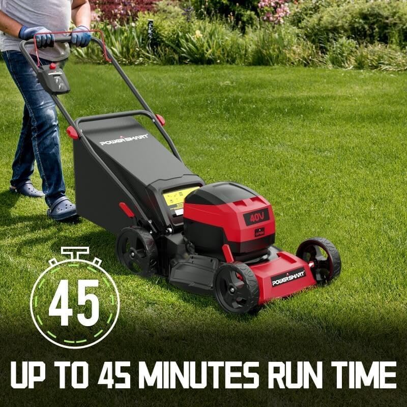 40V Cordless Electric Lawn Mower, 17" Brushless Push Lawn Mower with 4.0Ah Battery, 3-in-1 (Mulch/Bag/Side Discharge), 6 Height Positions & 46L Bag thumbnail