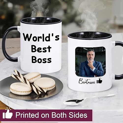 Miniatura 4 de Regalos personalizados para el día del jefe para hombres y mujeres, taza del mejor jefe del mundo, regalos de oficina para jefe, regalos de