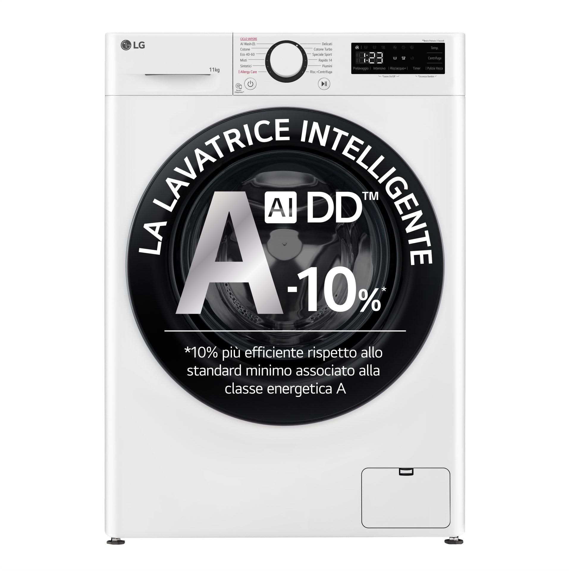 Lave-linge libre installation LG F4R3011NSWB AI DD Steam