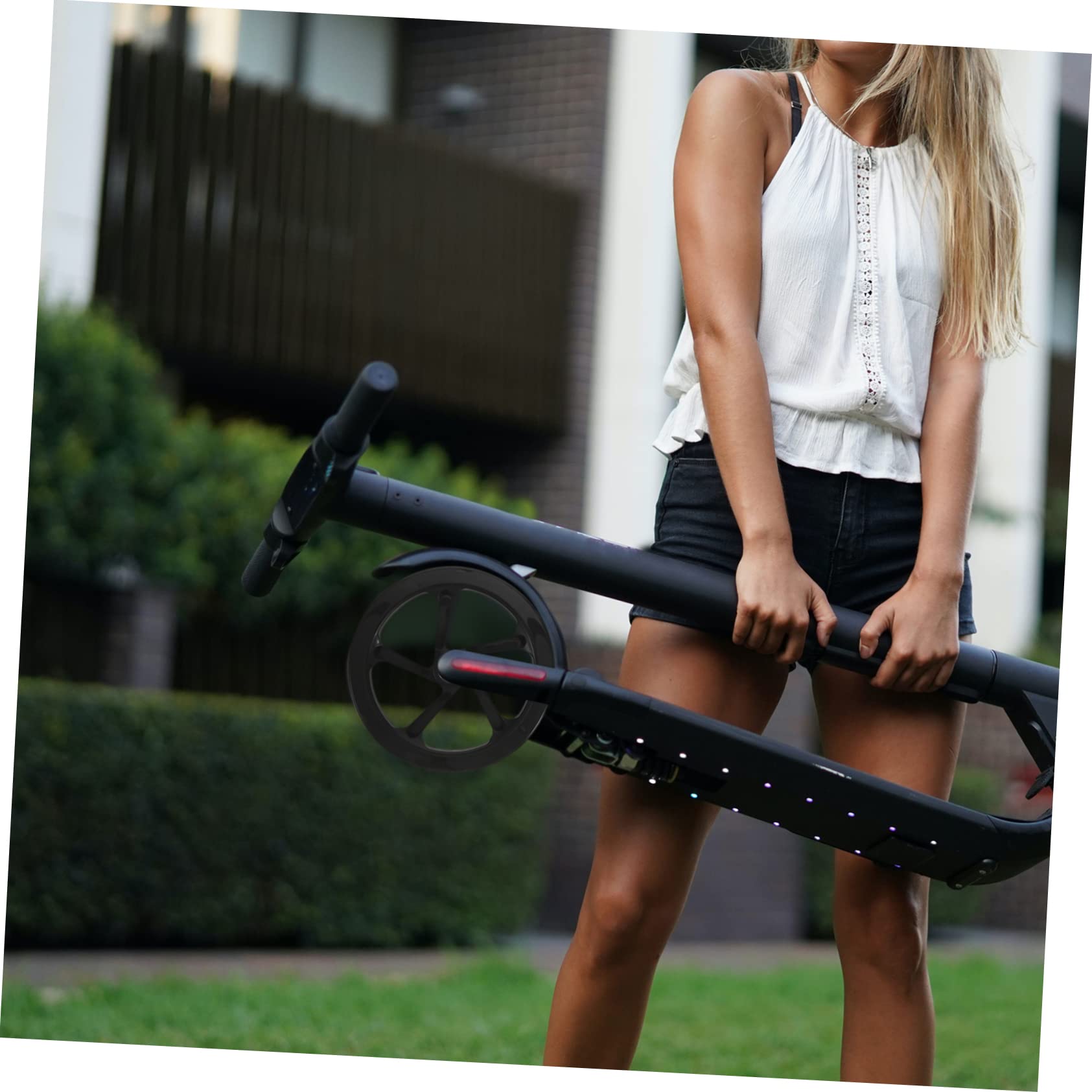 Ruote di Ricambio per Monopattino in Pu 180mm Cuscinetti, 2 Pezzi | Nero, Alta Elasticità e Resistenza All'usura, per Piazze e Strade, Accessori Scooter