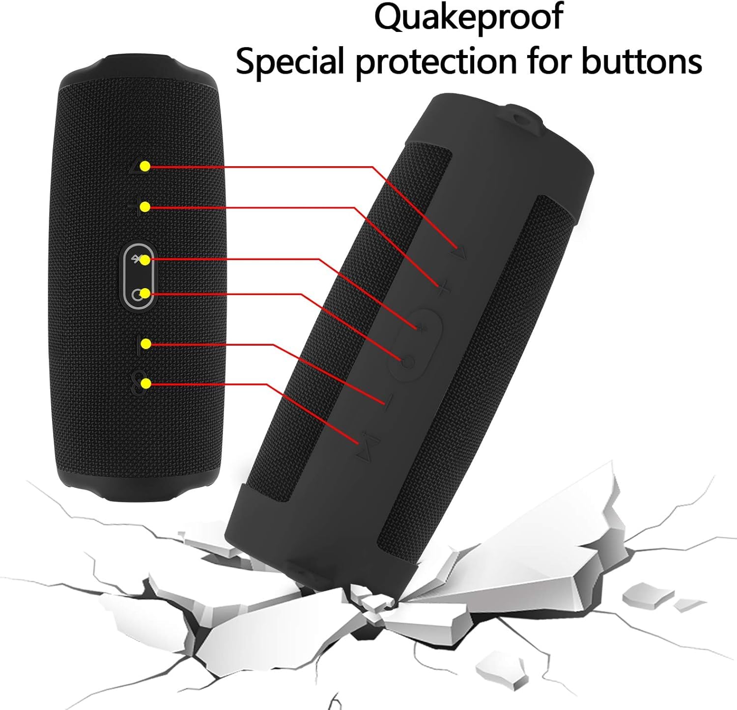 M.G.R.J® Portable Carrying Silicone Case Cover for JBL Charge 5