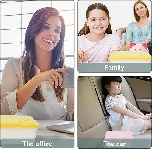 Miniatura 3 de Dispensador de toallitas para bebé, 3 piezas, toallitas recargables para bebés, toallitas para bebés, fundas de pañuelos, toallitas de viaje (color