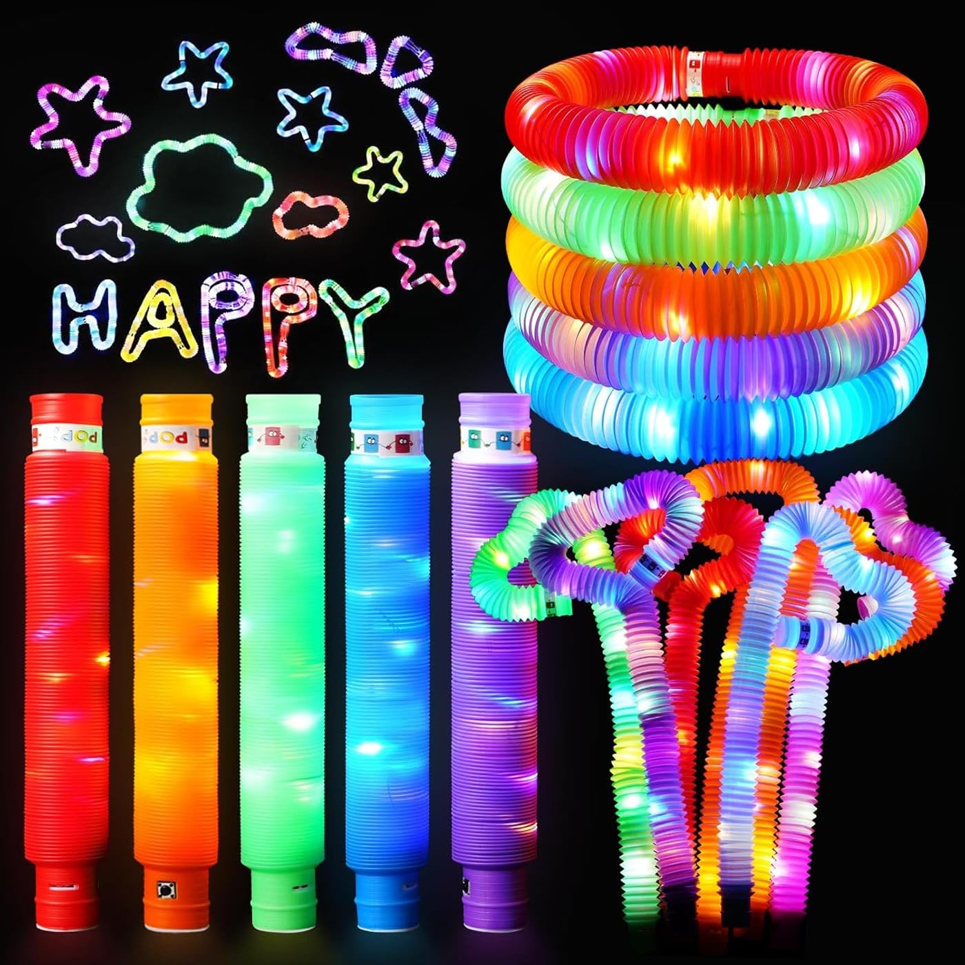 Pelo Colorful Pop Tubes Pipe for Kids and Adults Set of 6 Stress Relief Toys Playing Fun, Birthday Return Gift Item Pack of 1 (B09NTTHHRD) Amazon Price History, Amazon Price Tracker