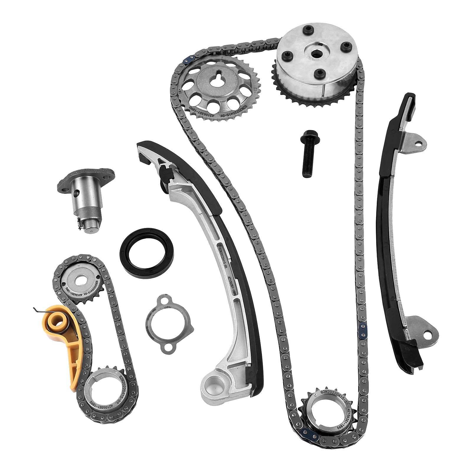 Photo 1 of GELUOXI TK922 Timing Chain VVT Sprocket Kit Replacement for 2001-2015 Toyota RAV4 Highlander Scion tC xB Pontiac Vibe Solara Matrix Camry 2.4L 2AZFE