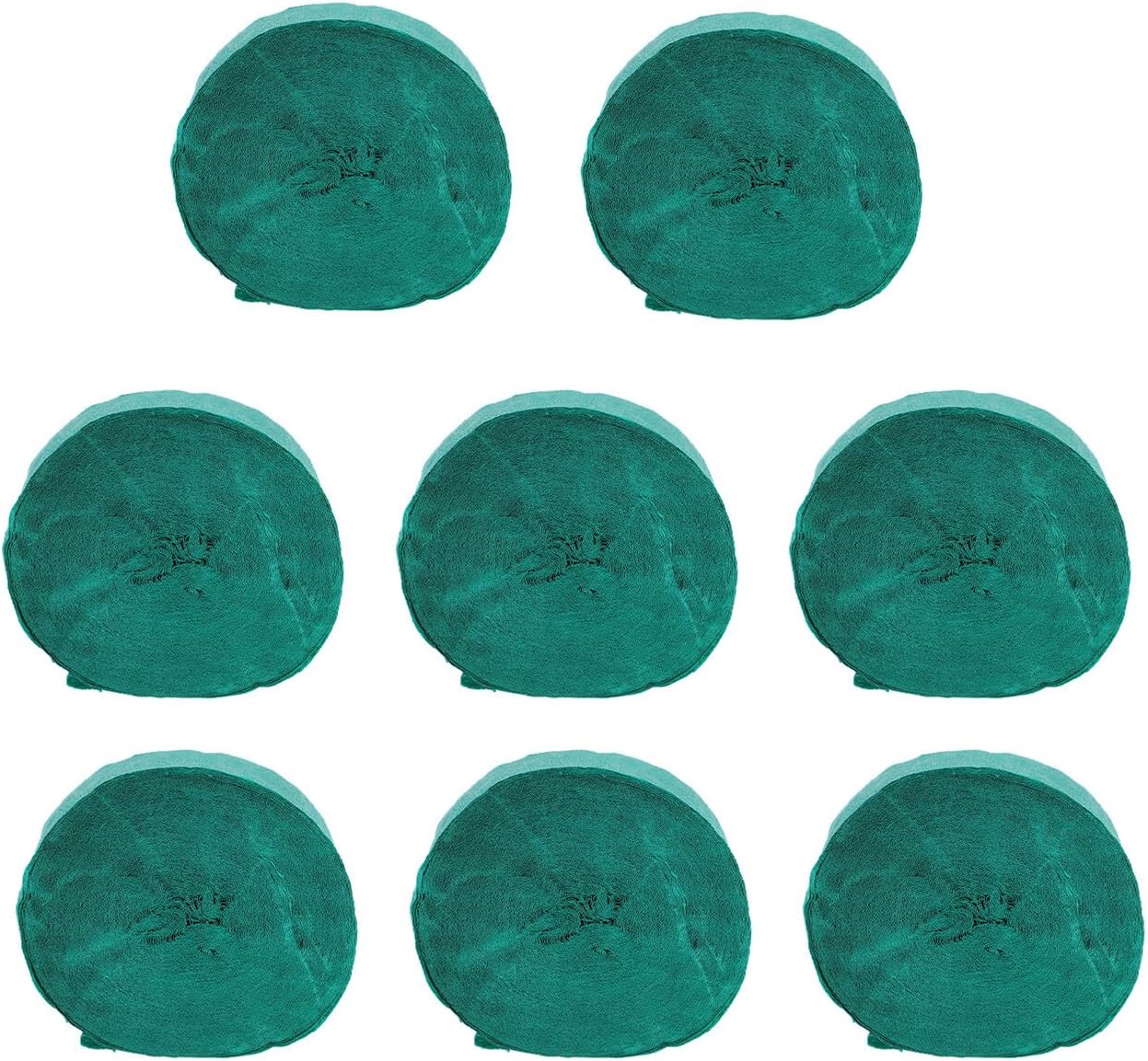 GLSTOY 8 Rolls Christmas Wrinkled Crepe Paper Streamer Set, Party Decorative Wrinkled Paper Rolls in Christmas Green, Multi-Function Streamers for Holiday and Event Decorations