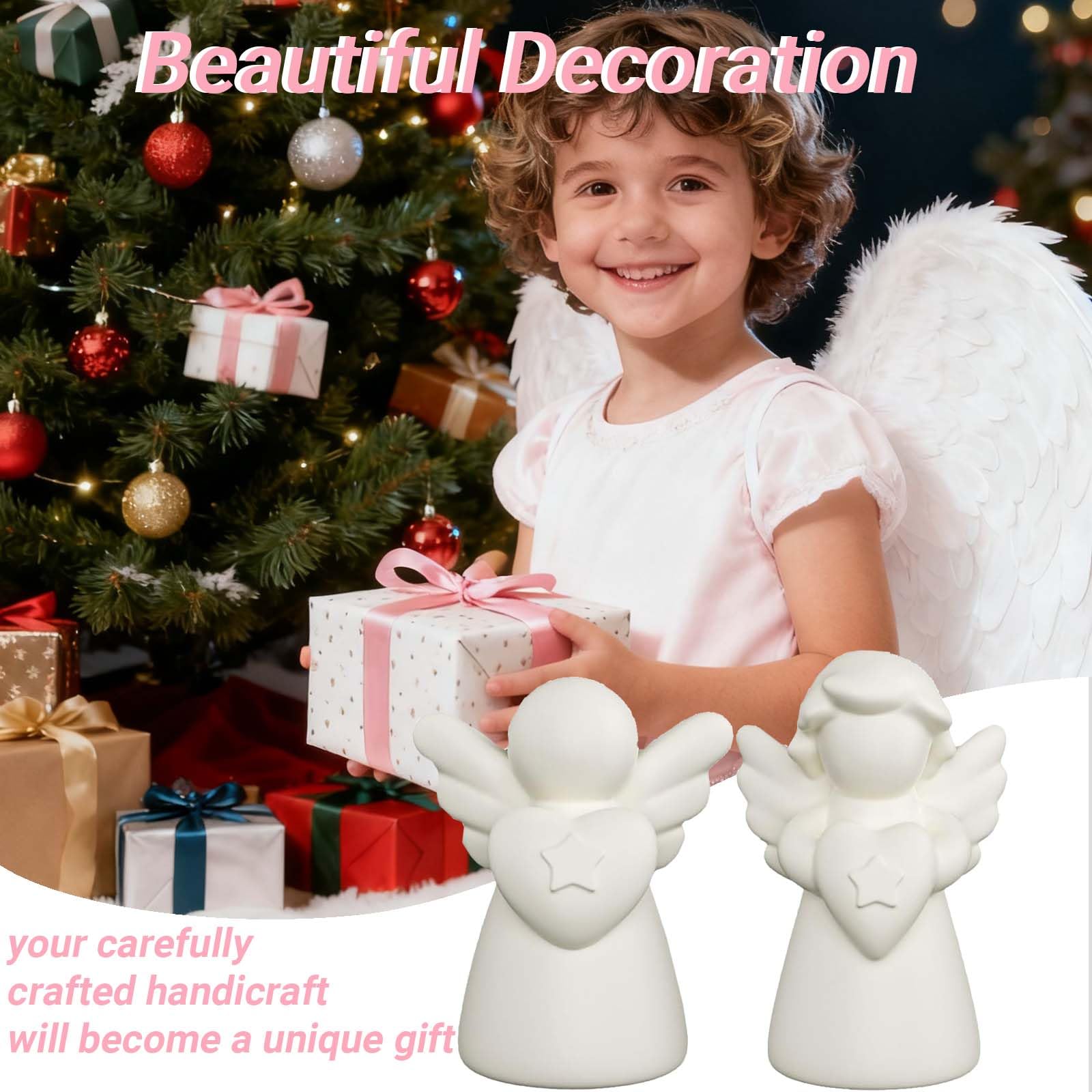 Set Di 4 Stampi In Silicone A Forma Di Angelo E Cuore Per Resina, Gesso E Candele – Ideali Per Decorazioni Fai Da Te