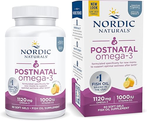 Nordic Naturals 60 cápsulas de gel sabor limón de omega 3 para posparto especial para madres recientes para promover el óptimo bienestar después del Nordic Naturals 60 cápsulas de gel sabor limón de omega 3 para posparto especial para madres recientes para promover el óptimo bienestar después del