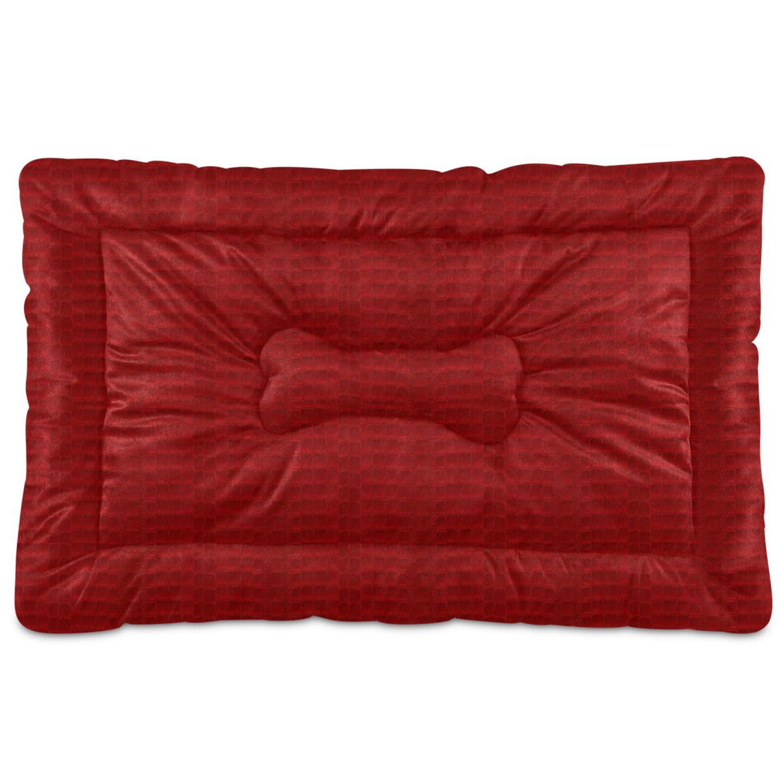 Lit plat et portable pour petits chiens tapis rouge foncé pour chat