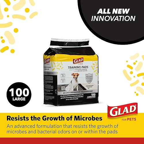 Miniatura 10 de Glad for Pets Black Charcoal Puppy Pads-New  Improved Puppy Potty Training Pads That Absorb  NEUTRALIZE Urine Instantly-Training Pads for Dogs Dog