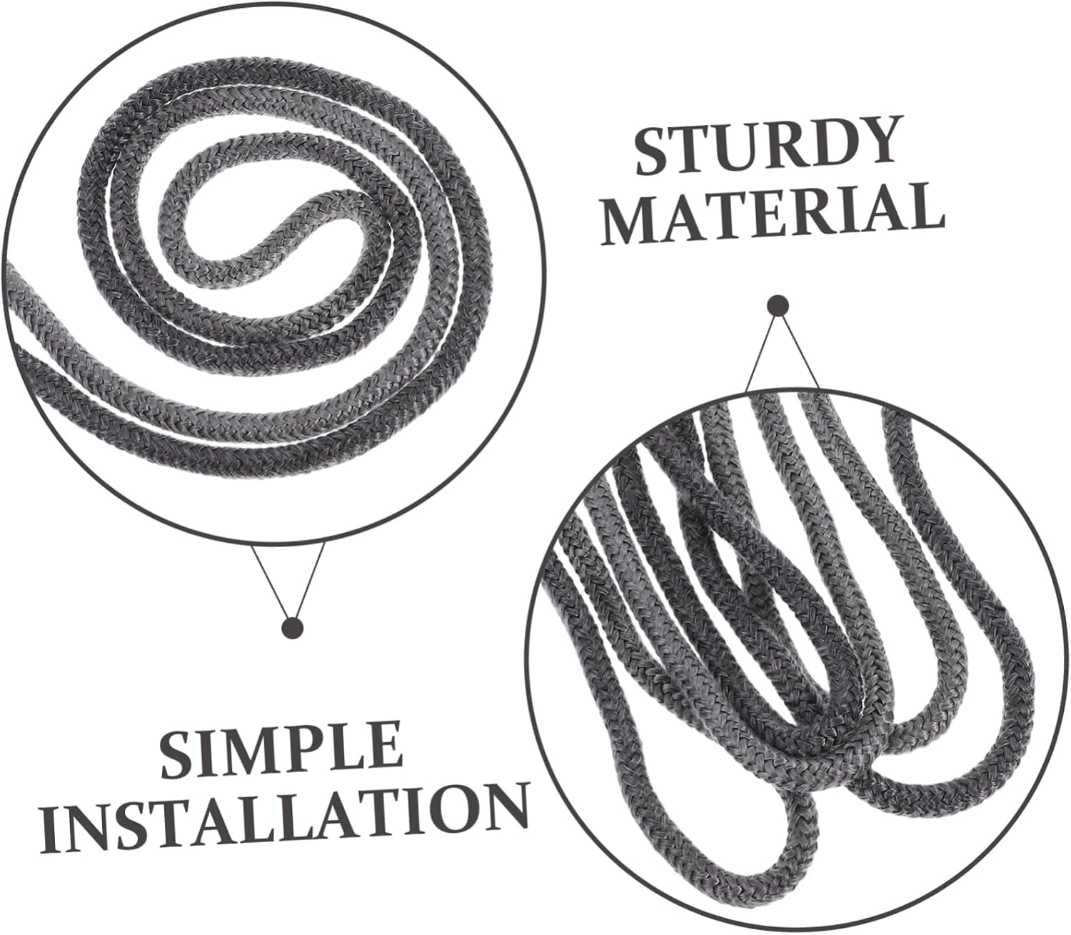 2.2M Fireproof Gasket High Density Fiberglass Rope Seal for Stove Doors Heat Resistant Replacement for Woodburning Easy Installation and Enhanced Efficiency