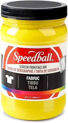 Miniatura 50 de Speedball 046055 Tinta de serigrafía de tela, 128 onzas líquidas, amarillo