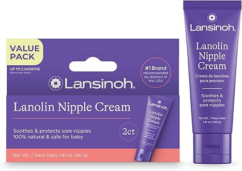 Miniatura 14 de Lansinoh Lanolin - Crema para pezones, segura para el bebé y la mamá, esenciales para la lactancia materna, 3 mini tubos, cada uno de 0.25 onzas