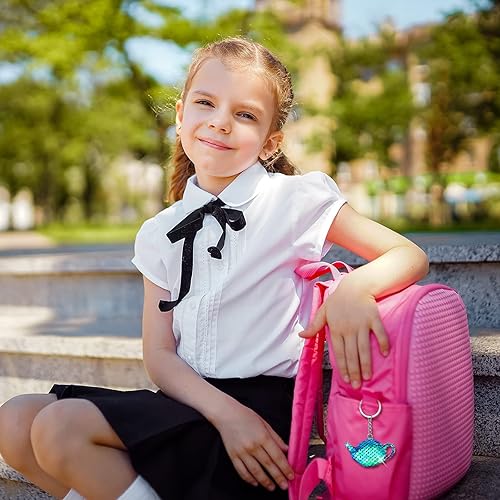 Miniatura 6 de Sureio 24 llaveros de fiesta de té para niñas, regalos de fiesta de té, tetera con lentejuelas con purpurina, llaveros reversibles para niños,