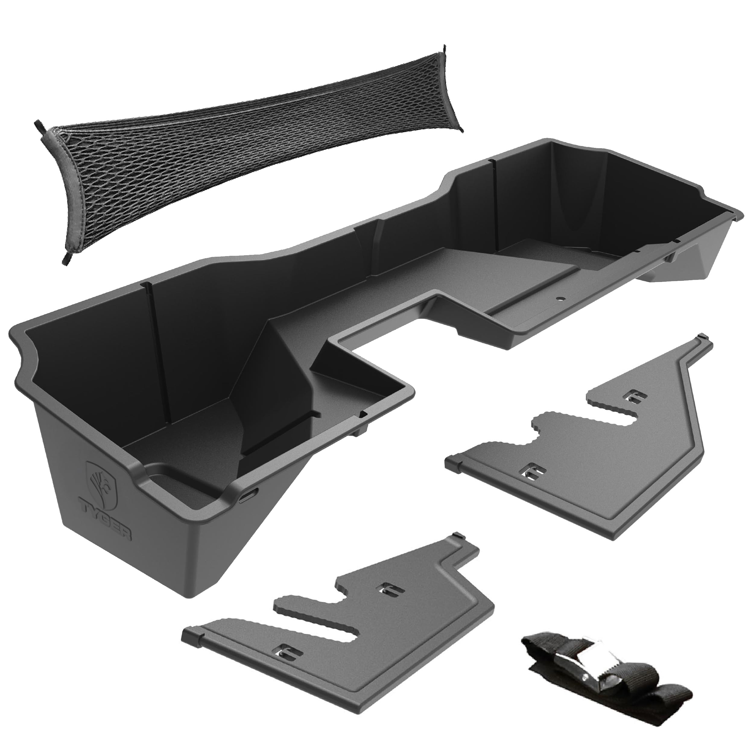 Tyger Auto Rear Under Seat Storage Box Compatible with 2014-2018 Chevy Silverado/GMC Sierra 1500; 2015-2019 Silverado/Sierra HD | Double Cab |