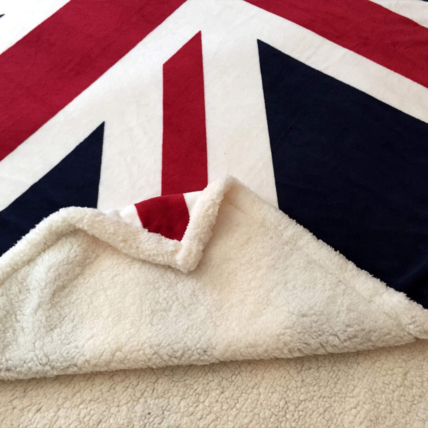 ABREEZE Soft Union Jack Throw Blanket Sherpa Fleece Throws Super Comfy Blanket Comfort Caring Gift Blanket 51"x63"