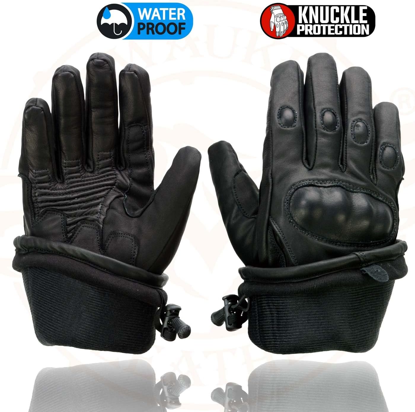 Milwaukee Leather Men's Leather Gauntlet Lined Motorcycle Hand Gloves - X-Large - Image 8