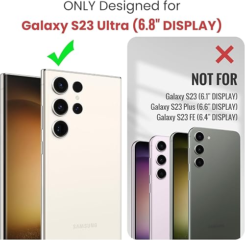 Miniatura 2 de Strapurs Funda cruzada para Samsung Galaxy S23 UltraBloqueo RFID con soporte para 10 tarjetas con ranura para billetes, correa magnética de piel