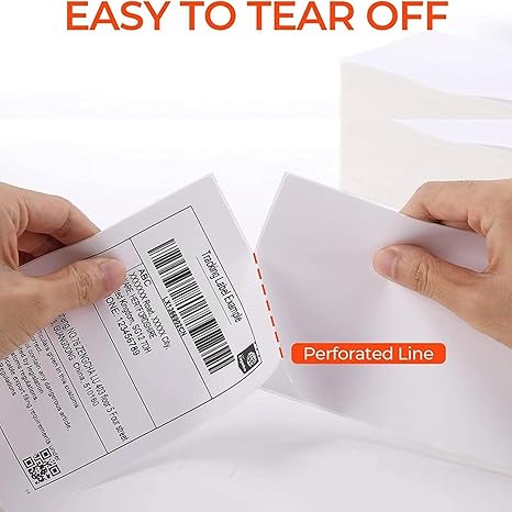 True-Ally 100mm x 150mm Direct Thermal Shipping Labels, 4"x 6" Sticker Rolls, 400 Labels per Roll, Strong Adhesive, Barcode Compatible for E-Commerce Couriers - Pack of 1 (400 Labels) - Image 4