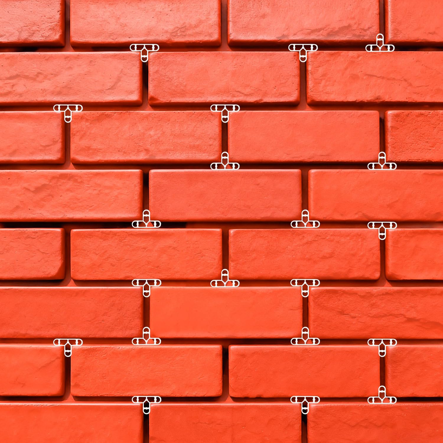 10mm 3/8 Inch 300PCS Bricklaying Spacer, Tile Spacers, White Plastic 3 Way Brick Wall Separator for Precise Grout Line Leave Exact Gap