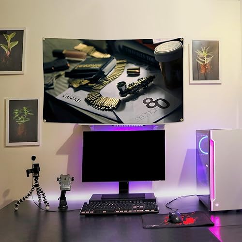 Miniatura 6 de Kendrick - Póster de álbum de música Lamar Rap superstar para tapiz con 4 hebillas de latón de 3 x 5 pies, tapices de música para colgar dormitorio,