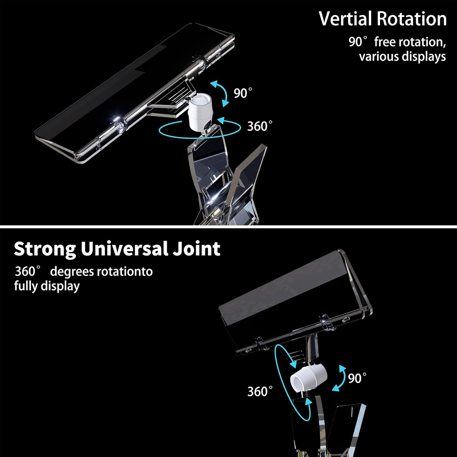 50 Pack Clear Sign Clips Holders 6.3 inch Double Sided Swivel Price Holder Clips for Shelves, Store, Business, Retail - Image 2