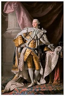 LianTianHong King George III in Coronation Robes United Kingdom England 1765 Painting by Allan Ramsay, Unframe 12x18inch