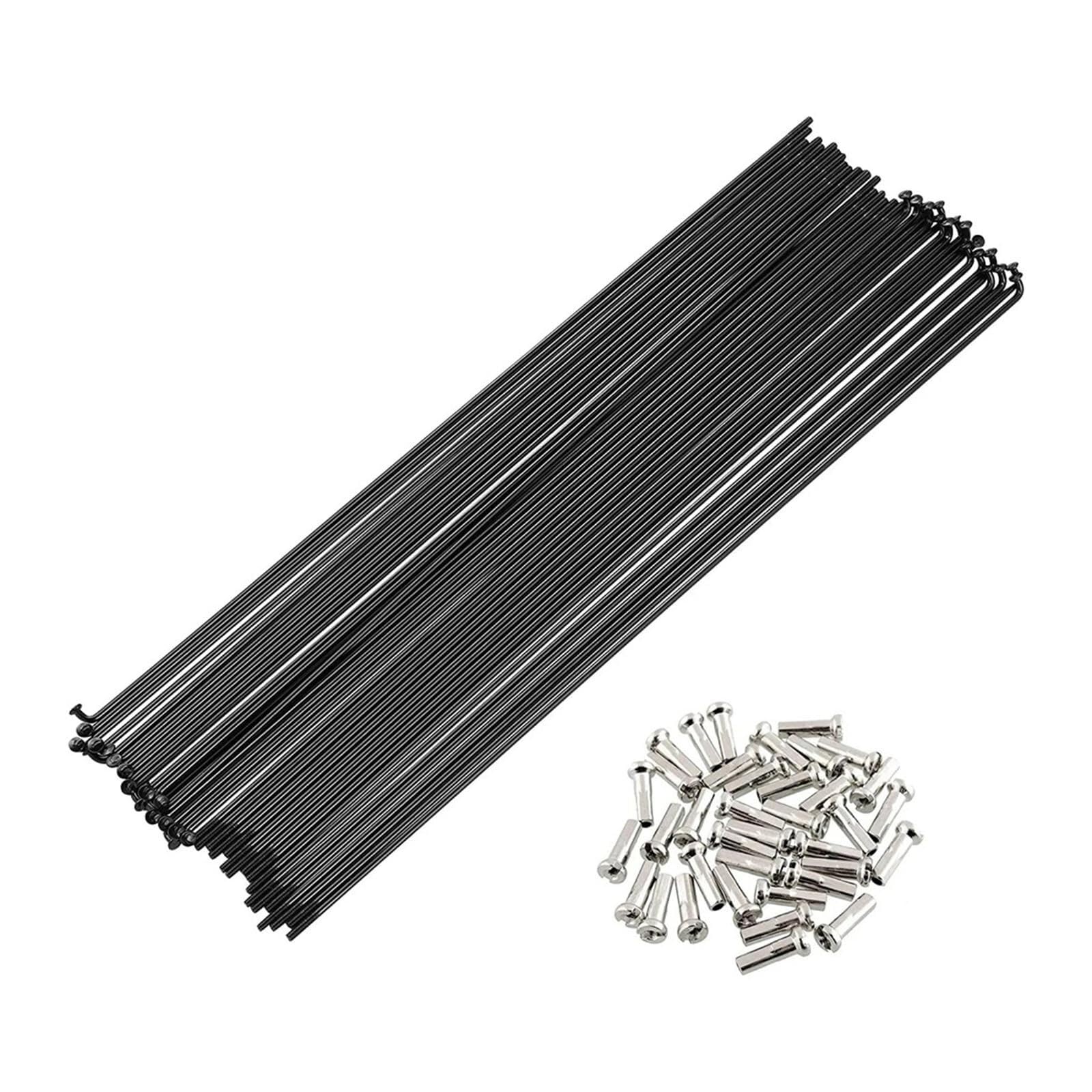 Raggi Bicicletta Raggi 36 Pezzi Accessori Bici 170mm-290mm 26 Pollici 700C Ruote for Mountain Bike Capezzoli for Raggi for Biciclette for Ciclo in Acciaio Inossidabile
