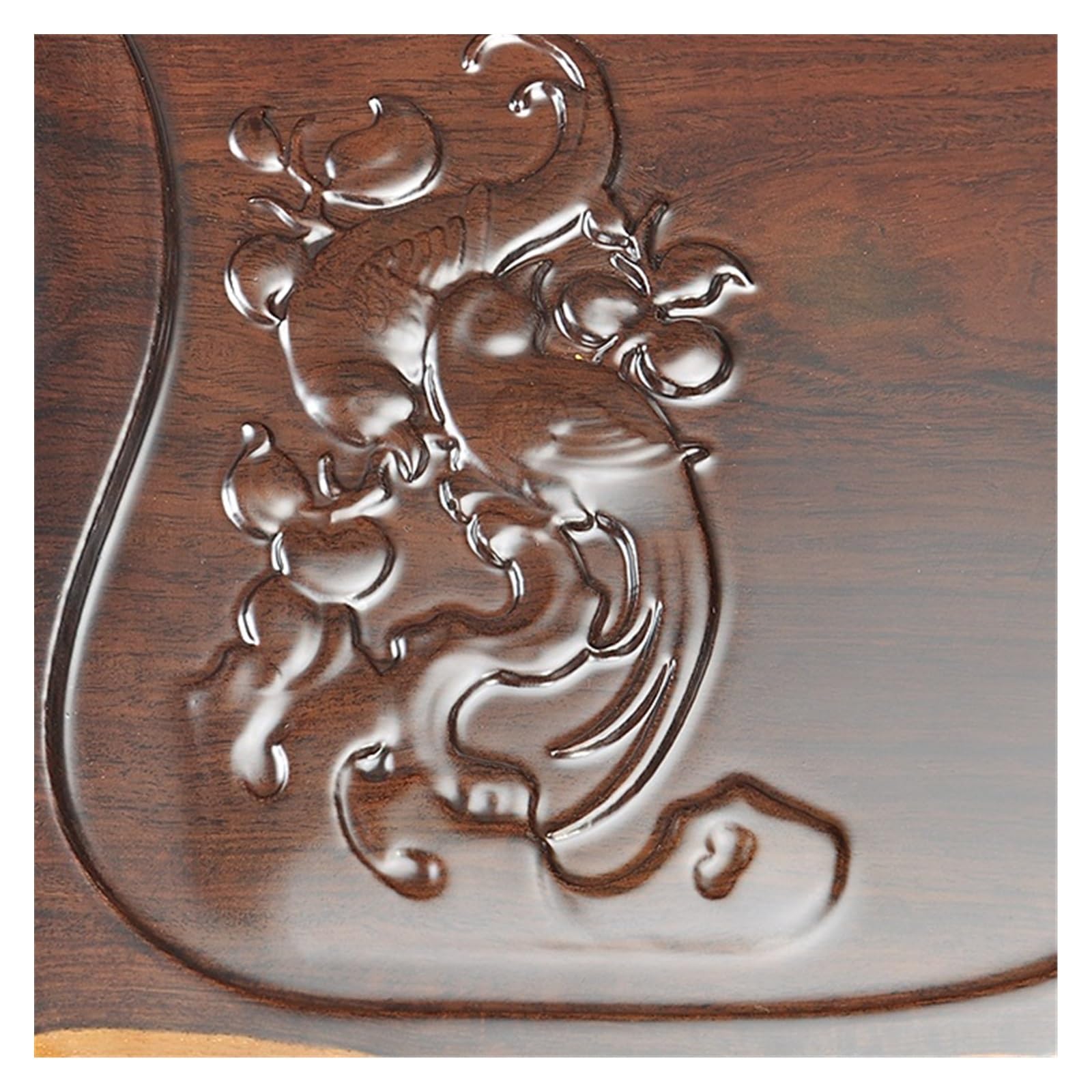 Bandeja de té de madera, tallado de ébano sólido, bandeja grande para servir té chino Kungfu para juego de té, diseño de superficie plana completa para experiencias de té elegantes