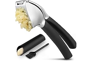 Zulay Garlic Press Stainless Steel - Garlic Mincer Tool