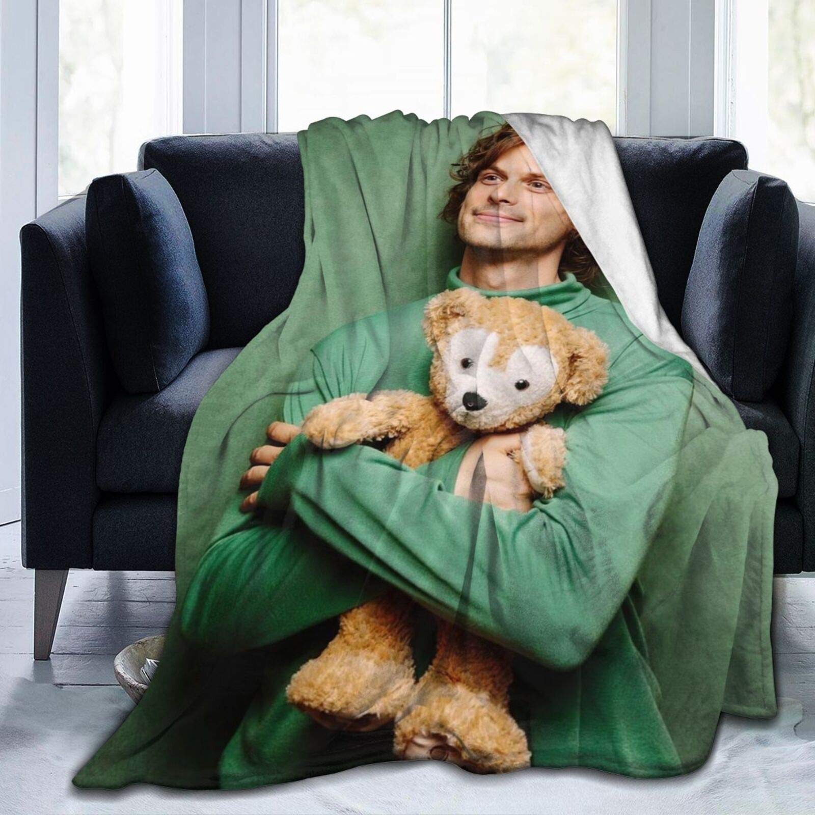 Hankcles Matthew Gray Gubler Fleece Blanket Ultra Soft Micro