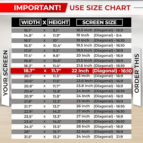 Miniatura 3 de Filtro de pantalla de privacidad de computadora de 22 pulgadas 16:10 para monitor, protector de privacidad y protector antirreflejos
