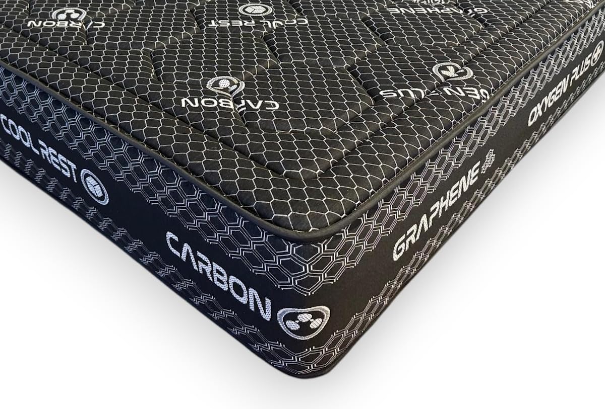 DAGOSTINO Home OBSYDION Black Label - Colchón Premium 30 cm - 90x200 cm - Jacquard Graphene y Oxygen Activa - Firmeza Media-Alta H3