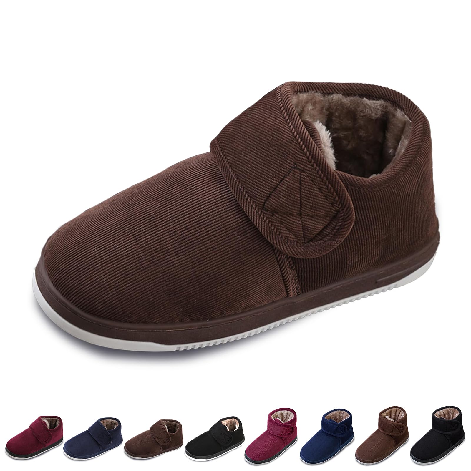 Pantofole Uomo Donna Invernali da Casa Ciabatte Pelose Calde Comode da Inverno Stivali da Neve Antiscivolo Traspirante Scarpe da Passeggio