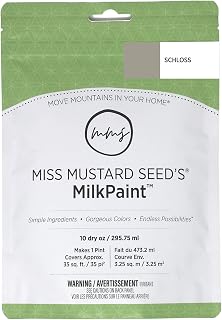 Miss Mustard Seed's MilkPaint for Furniture, Wood, Cabinets, Walls, Brick, and Stone, Water Based, All Natural, Eco Friendly, Organic, No VOCs (Schloss, Pint)