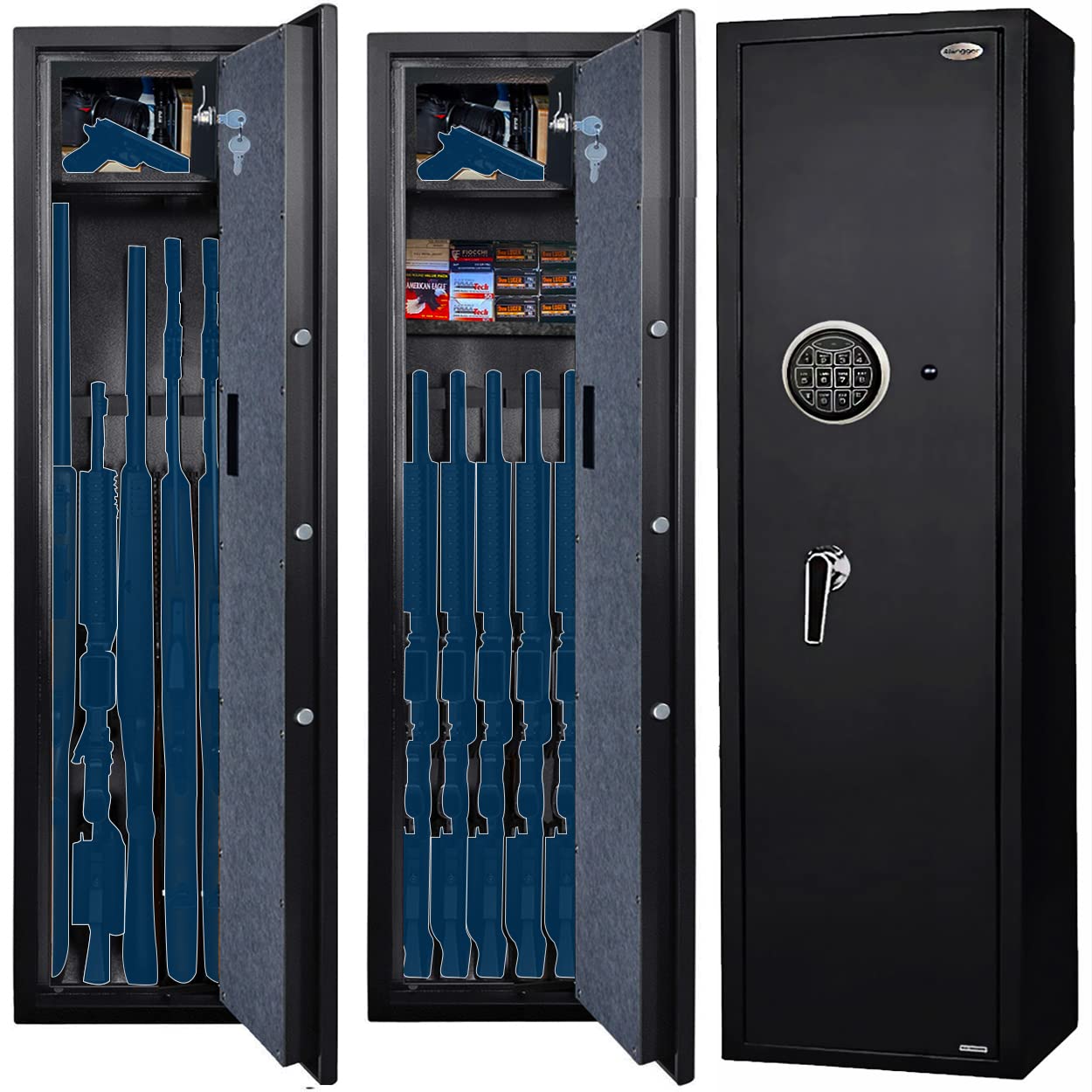 Langger V Gun Safe for Rifle, Upgraded Quick Access 56 Gun Large Rifle