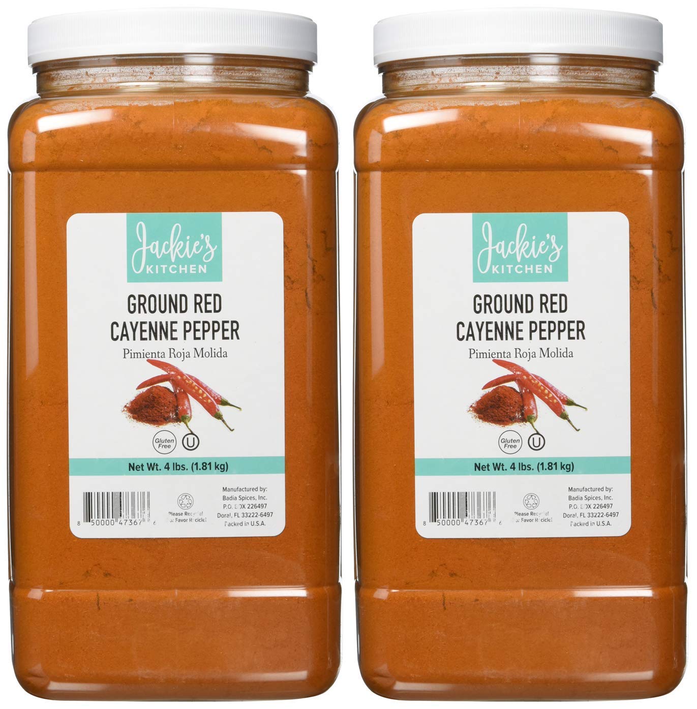 Jackie's Kitchen 2/4 Lbs Ground Red Pepper (Cayenne), 4 pounds (Pack Of 2)
