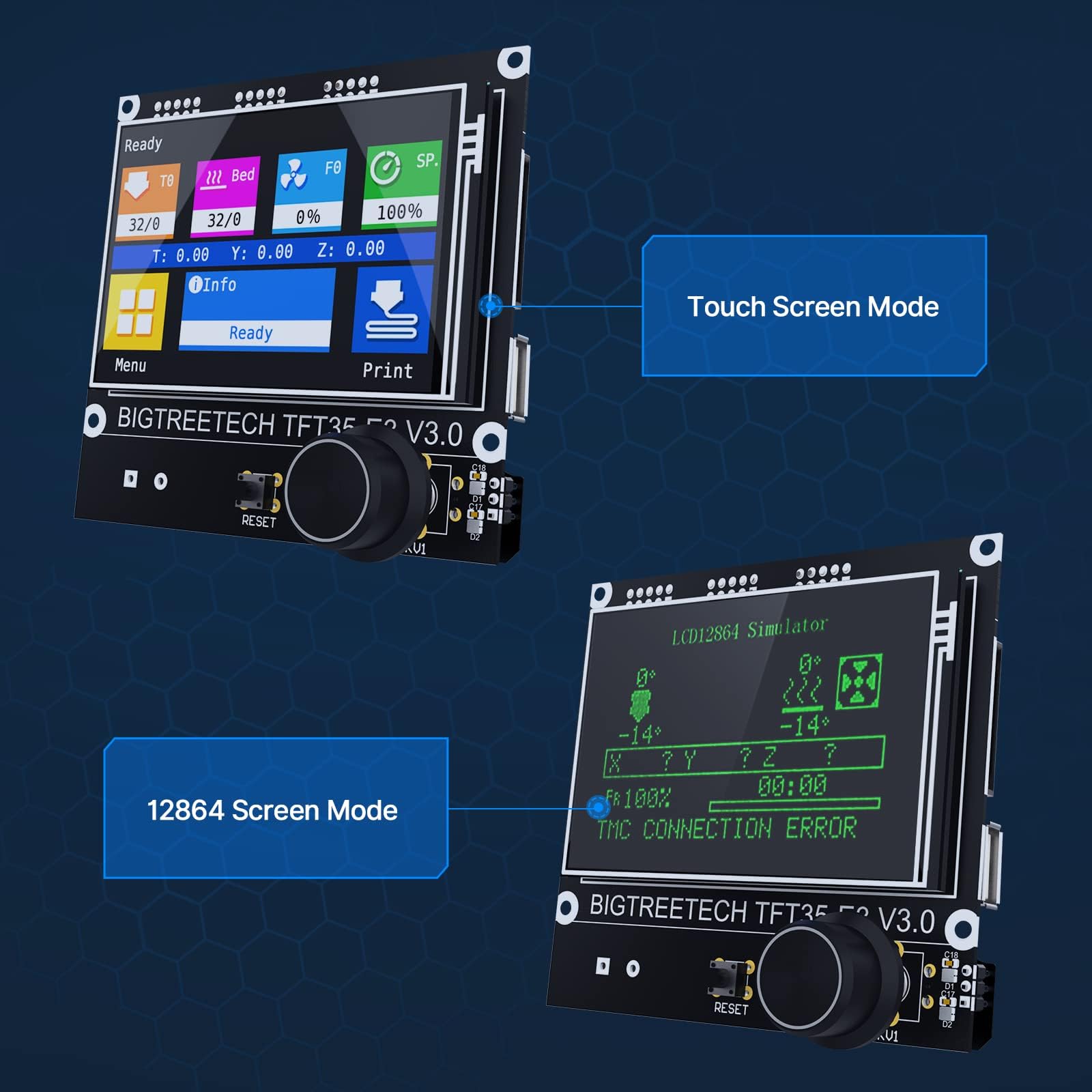 BIGTREETECH Tablero de control SKR Mini E3 V3.0 Panel de