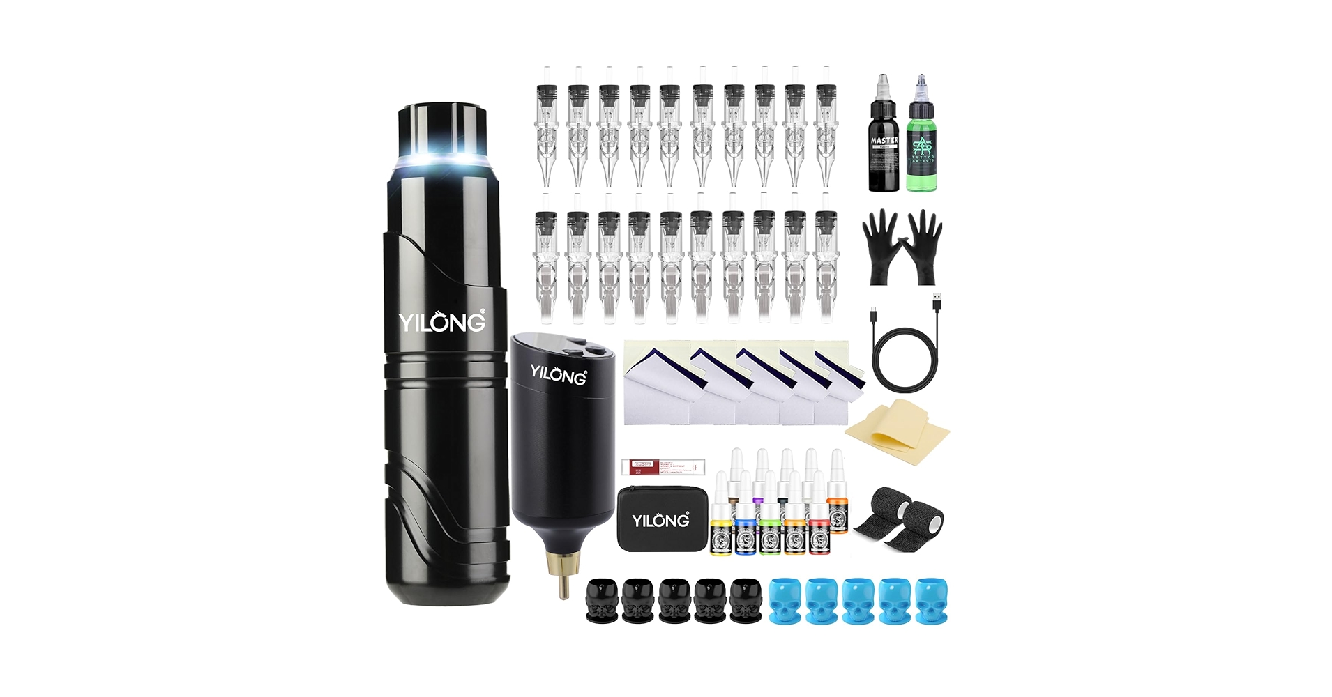 Amazon.com: YILONG Tattoo Pen Machine Kit Complete Rotary