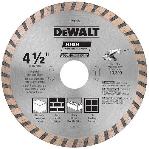 Dewalt Accessories DW472 hoja de albañilería de alto rendimiento - 45 pulgadas