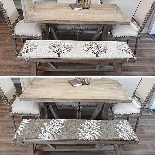 Miniatura 3 de Cojín de banco de espuma viscoelástica, cojín largo antideslizante para respaldo de silla, cojín de asiento fresco para jardín y terraza, cojín de