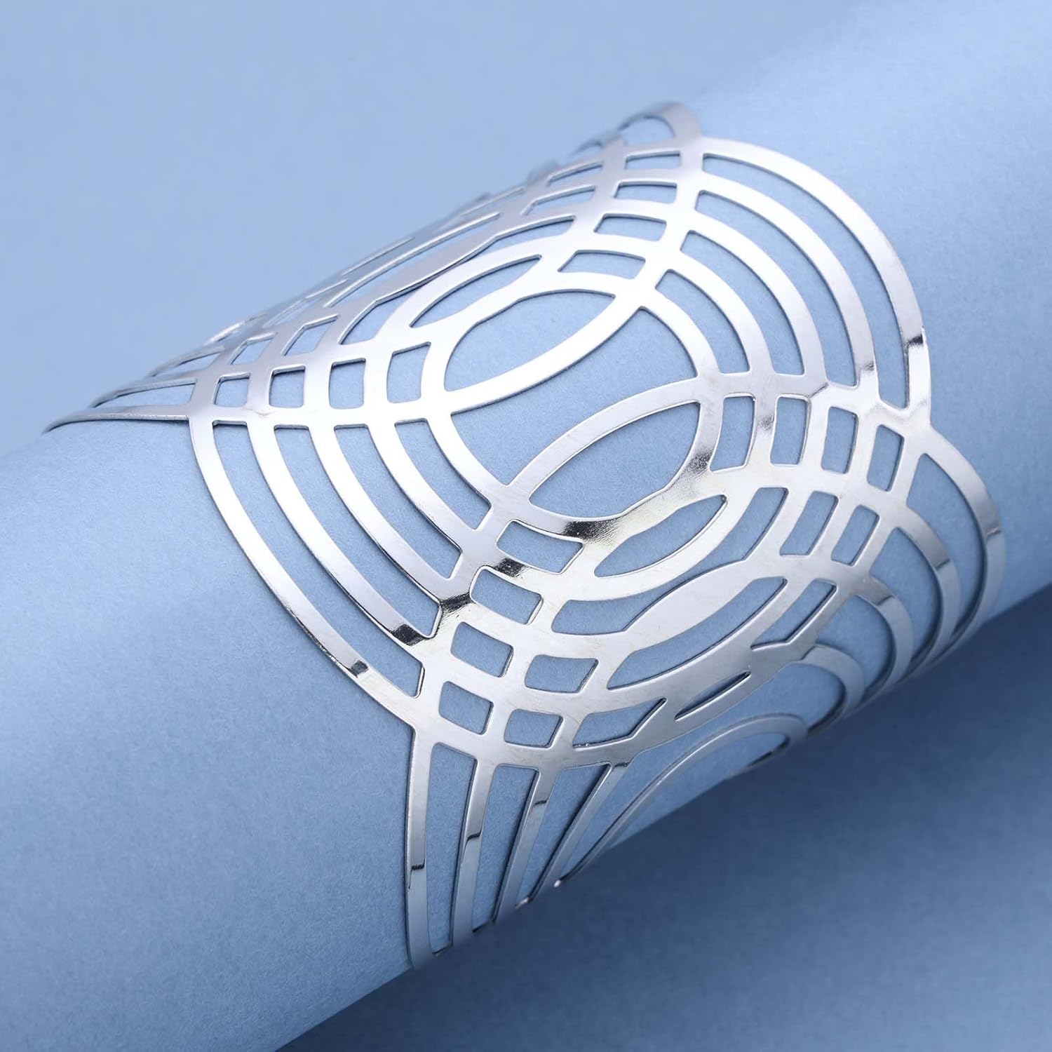 Vintage Cuff Bangle Bracelet Open Wide Wire Bracelets Chunky Thick Arm Cuff Upper Wrist Cuff Wrap Bracelet Punk Wide Cuff Bangle for Women(Gold) - Image 6