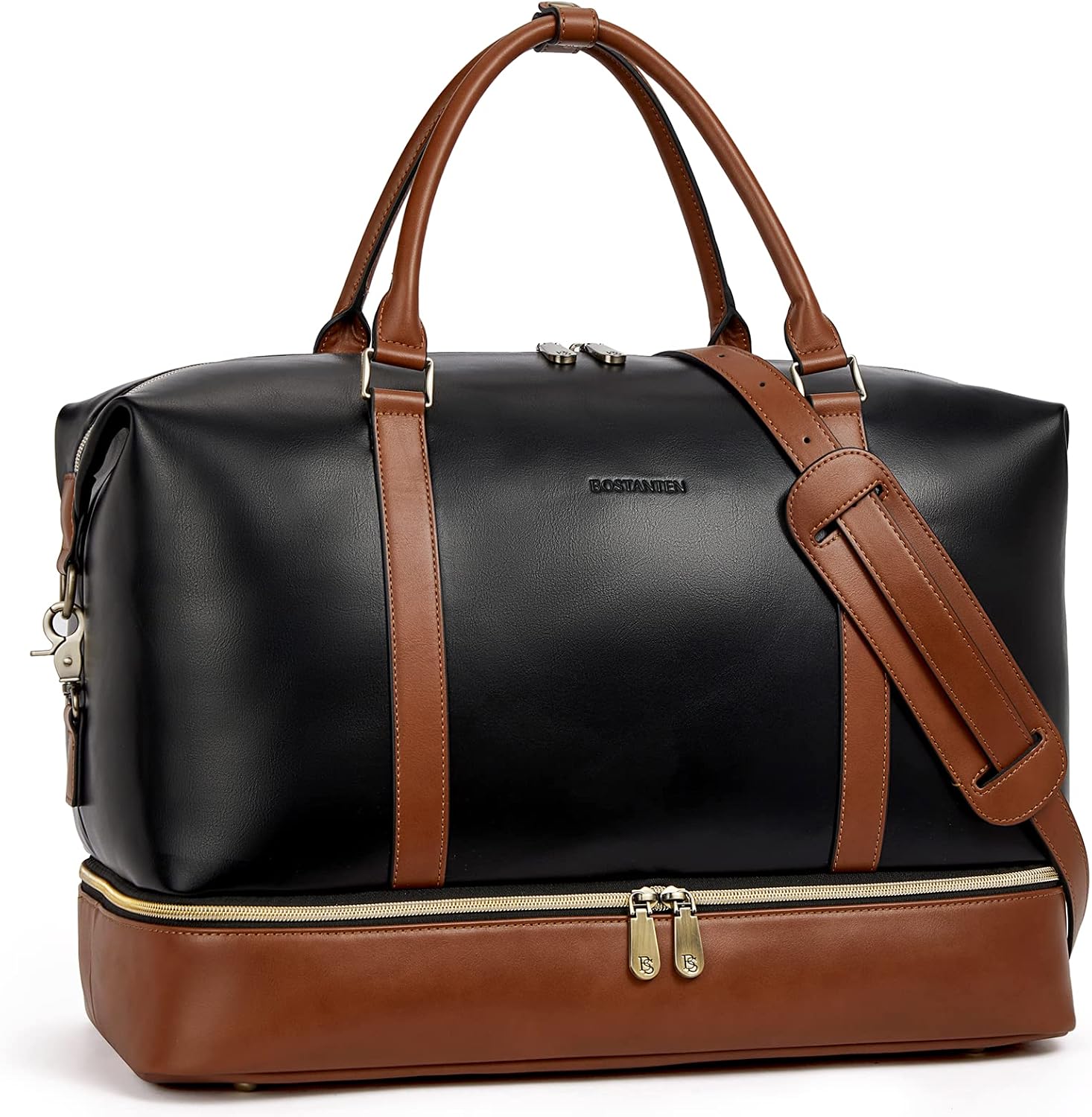 BOSTANTEN Weekender Bags for Women Leather Travel Duffle Bag Carry On Overnight Duffel with Shoe Compartment - Image 8