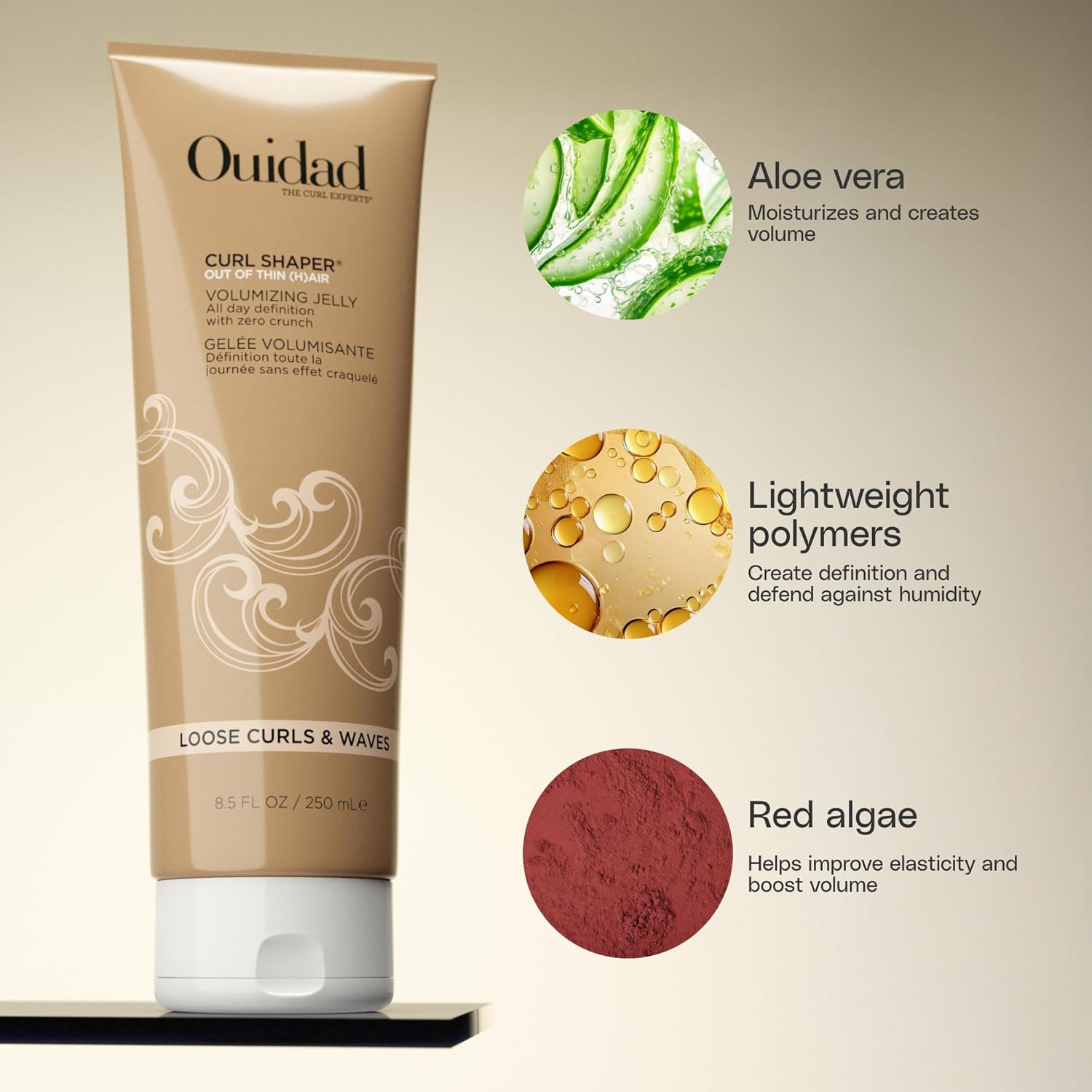 Ouidad Voluminous Curls Bundle, Anti Frizz Spray for Reactivating Curly Hair (8.5 oz), Volumizing Hair Foam (7 oz) & Curl Jelly (8.5 oz), Lightweight Formula, For All Curl Types