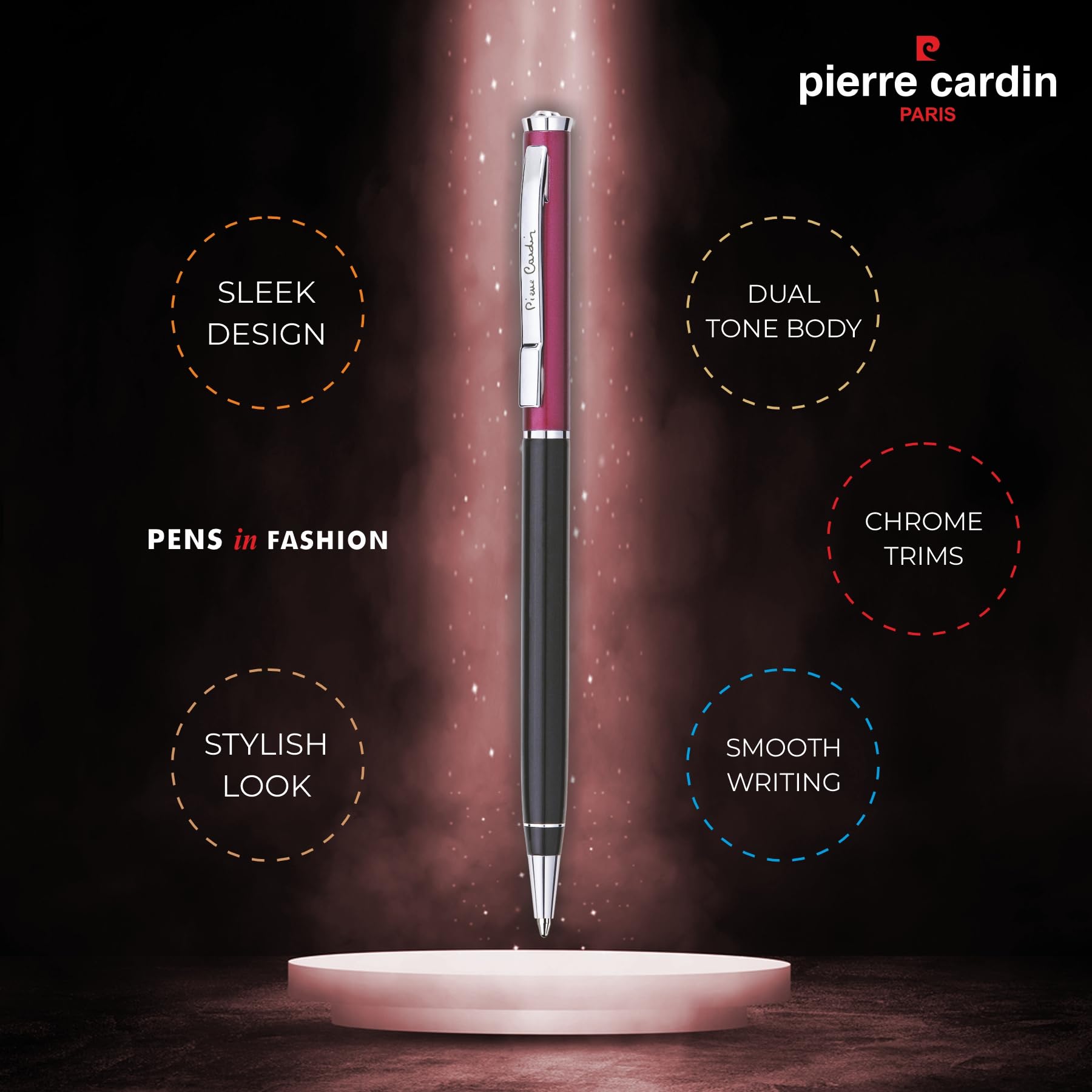 Amazon | Pierre Cardin美しいボールペン,ブルーインク | ローラー