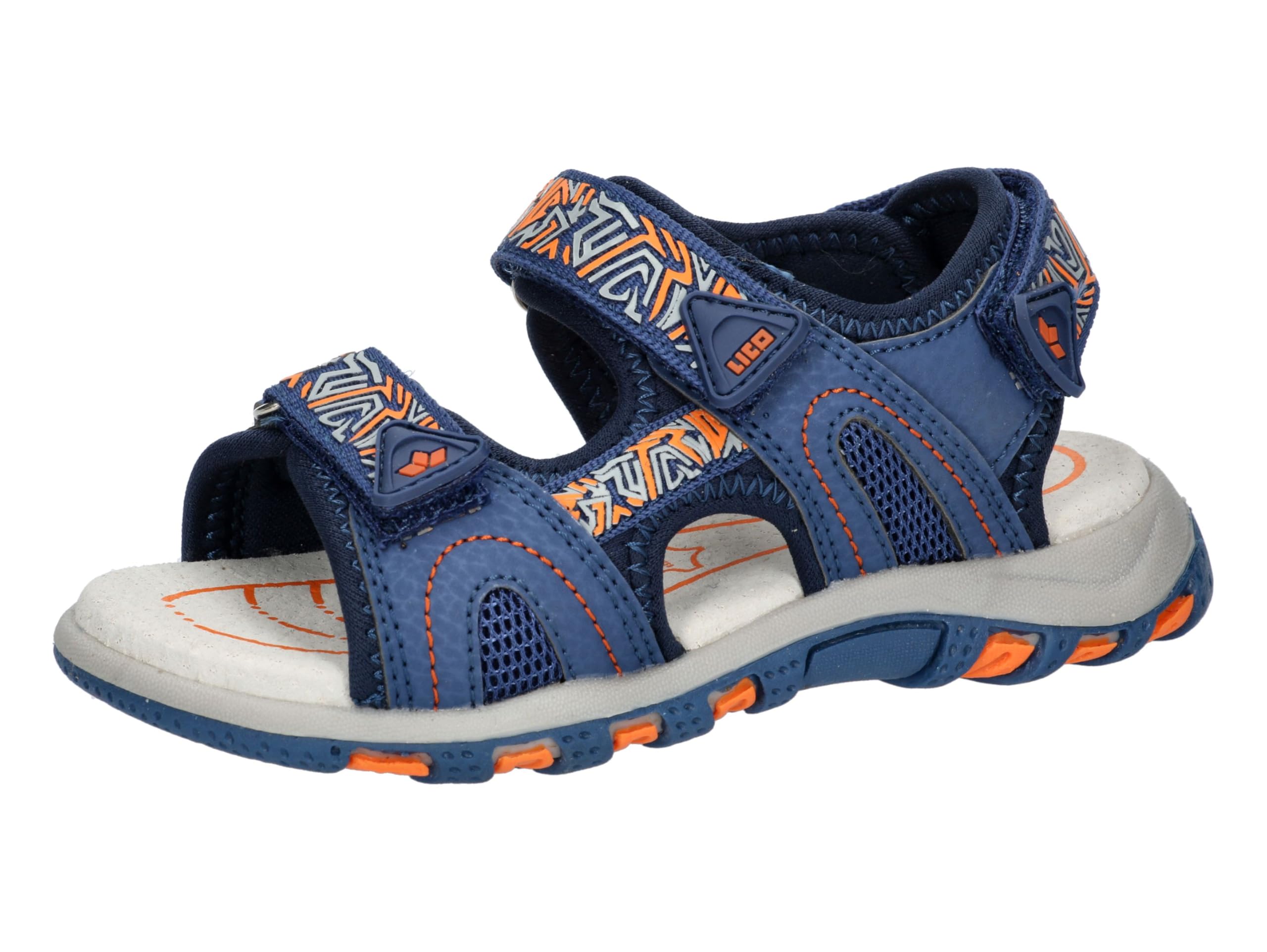 Lico Luca V Sandals, Navy/Grey/Orange, 40 EU