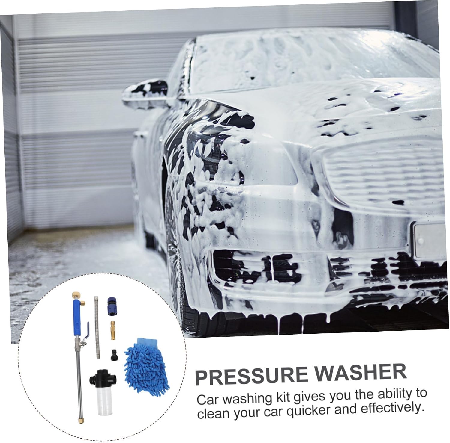 POPETPOP 1set High-pressure Car Cleaning Kit Sprayers and Towels Outdoor Watering Efficient Car Wash and Garden Use