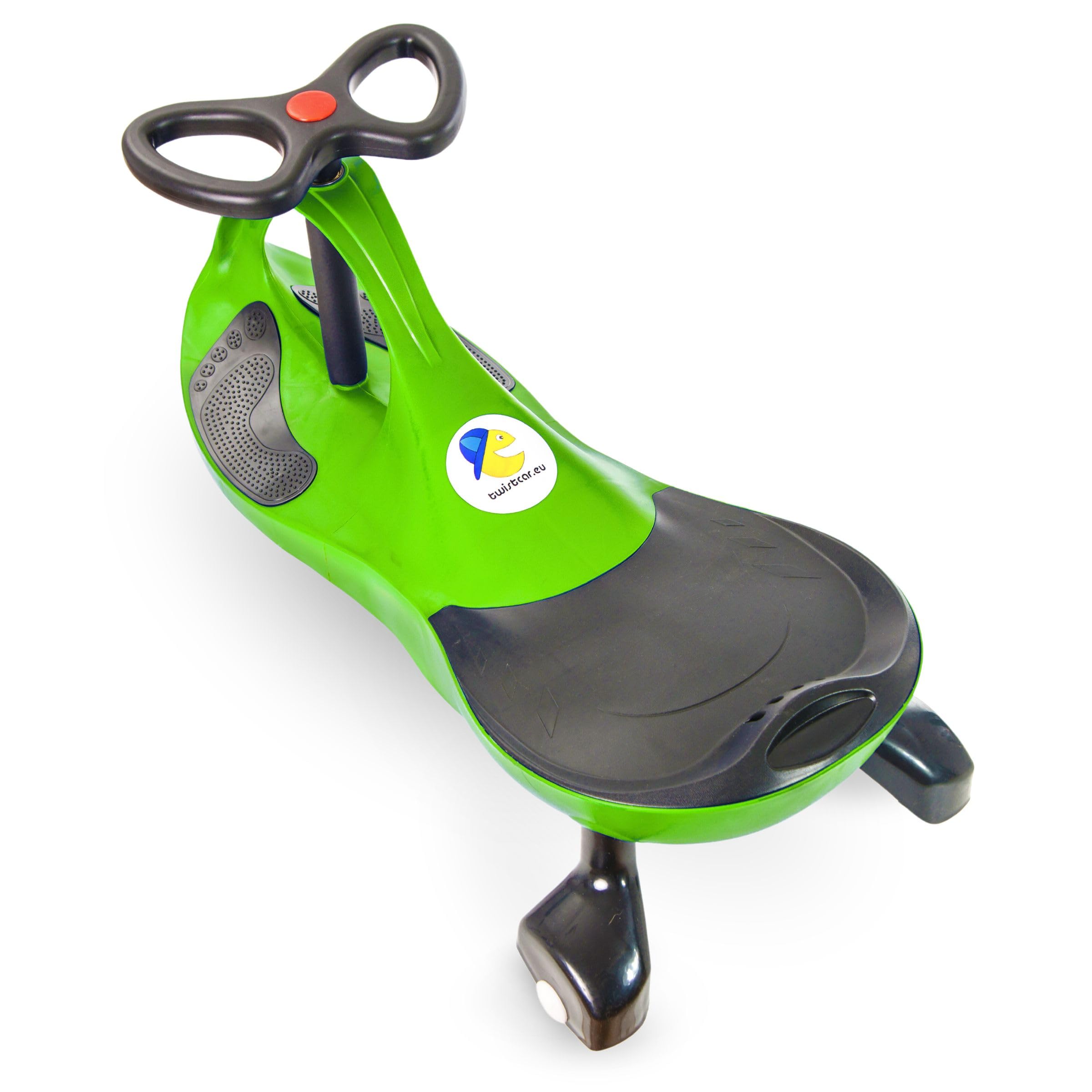 TWISTCAR Macchina per Bambini senza Pedali, con Volante 360° e Ruote in Gomma - Veicolo a Spinta per Ragazzi dai 3 Anni, Portata fino a 120 kg - Verde