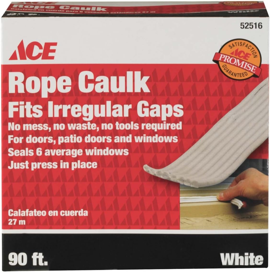 Ace CAULK ROPE 3/16"X90' WHT [Misc.] Industrial & Scientific
