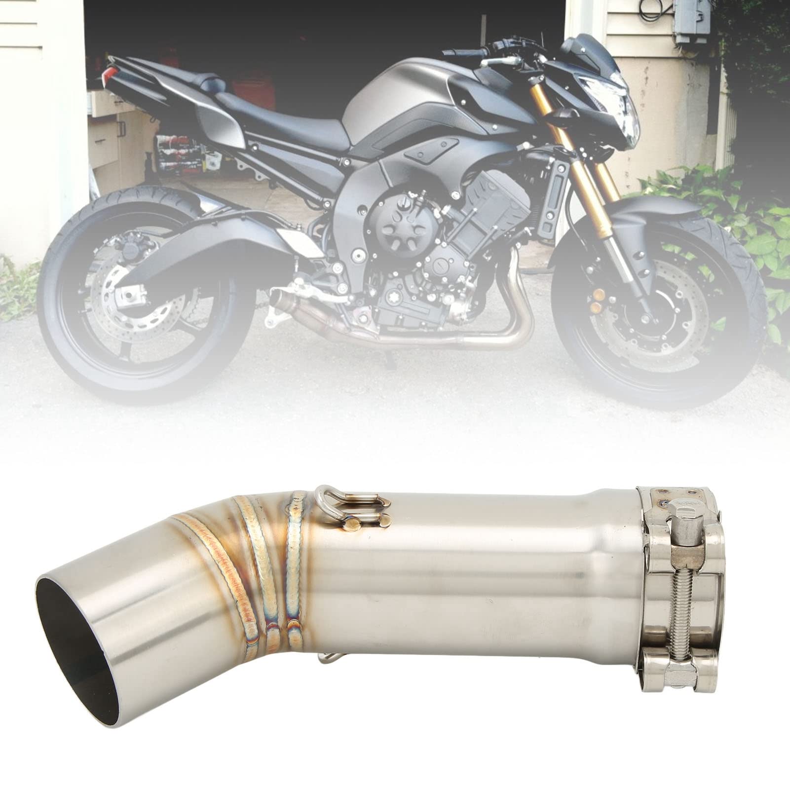 Auspuff-Mittelrohr Edelstahl Ersatz für FZ8 FZ8N Motorrad